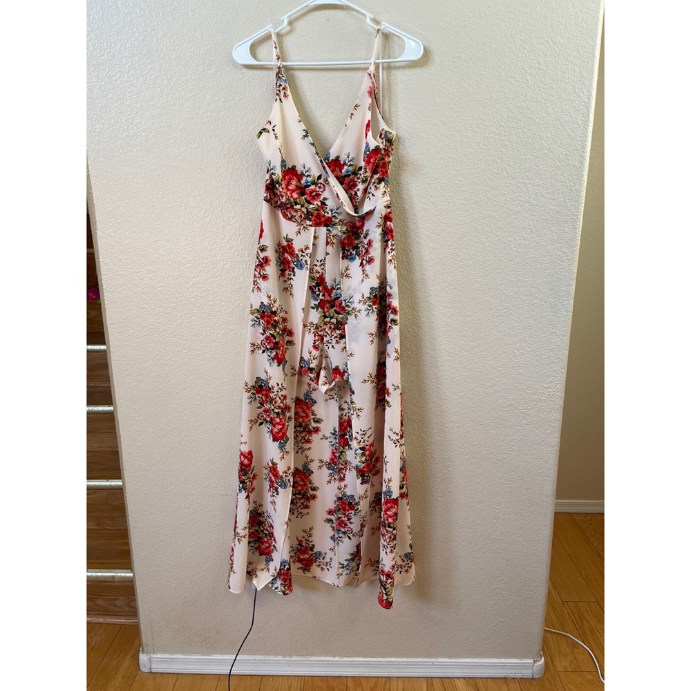 Off White Floral Romper